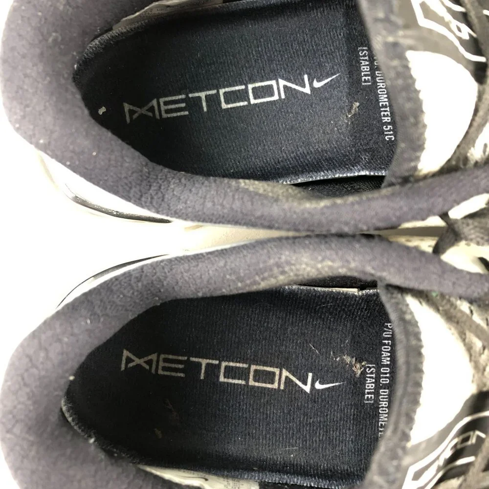 Nike Women's Size 10.5 Metcon 6 Black White Grey Lace-Up Sneakers DJ3073-001 - Picture 11 of 12